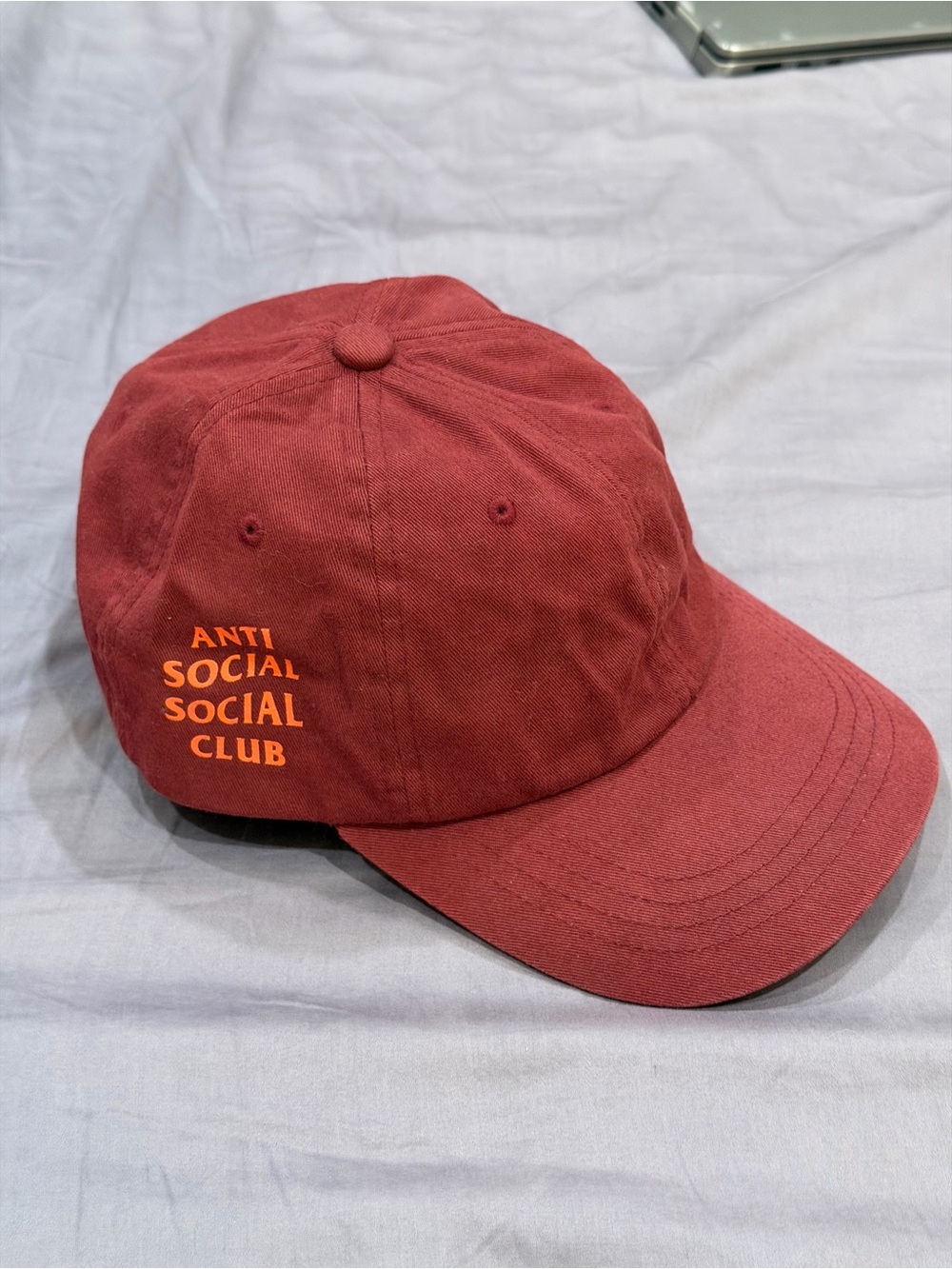 Anti Social Social Club Brick Red Cap with Orange Logo